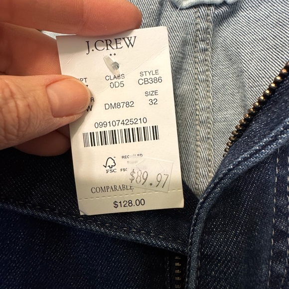 NWT J Crew Paperbag Waist Wide-Leg Jeans - Picture 6 of 7